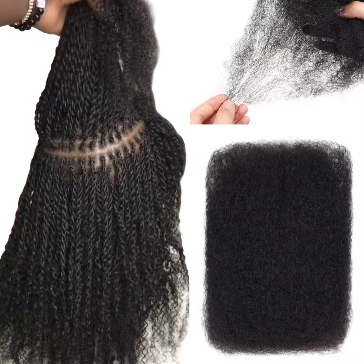 Afro Kinky Human Hair 14 inches (Natural Black)