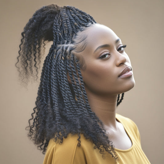 Afro Kinky Human Hair 16 inches (Natural Black)